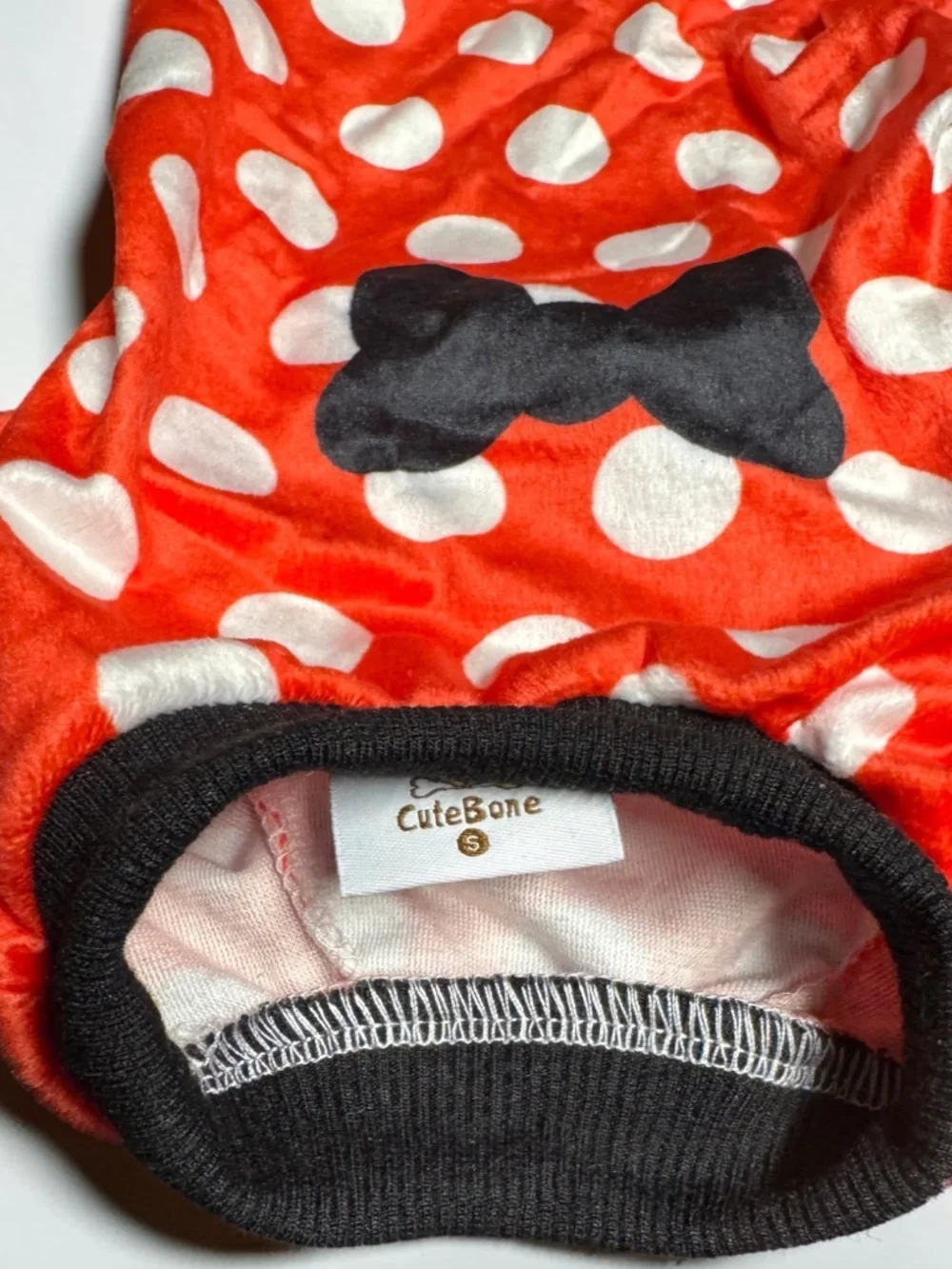 CuteBone Red Polka Dot Dog Pajamas Small Puppy Onesie NWOT
